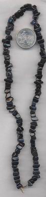 36 VINTAGE GENUINE BLACK ONYX 10X9mm NUGGET BEADS - Click Image to Close