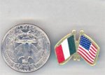 3 VINTAGE AMERICAN ITALIAN FLAG PIN BACK FINDINGS