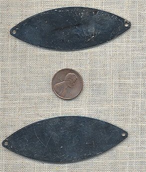 (image for) 3 VINTAGE AUSTRIAN SILVER 2 HOLE NAVETTE 3" FINDINGS