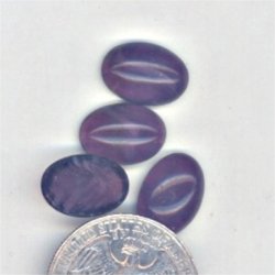 24 VINTAGE GARNET MARBLE 14x10mm OVAL GLASS CABOCHONS