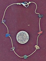 1 GENUINE NUGGET BEADS 7.25" BRACELET