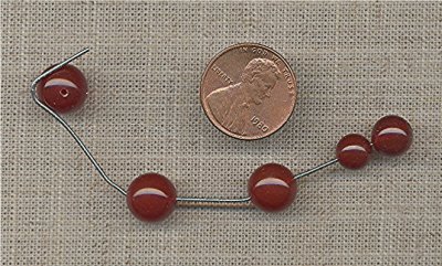 18 VINTAGE GENUINE CORNELIAN 7-10mm. SMOOTH BEADS