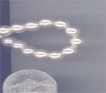 200 VINTAGE PEARL 8mm SMOOTH ROUND BEADS