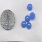 24 VINTAGE GLASS CALCEDON 10mm CABOCHONS