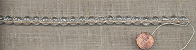 1 VINTAGE GENUINE ROCK CRYSTAL 10mm DISCO BALL BEAD