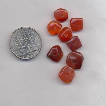 24 VINTAGE GENUINE CORNELLIAN ASSORTED NUGGET BEADS