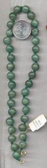 1 VINTAGE GENUINE ADVENTURINE BEAD 16" NECKLACE