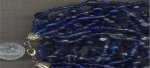 VINTAGE SAPPHIRE GLASS 7 STRAND BEADED 18" NECKLACE