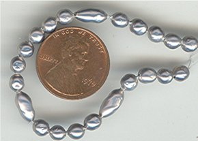 144 VINTAGE GREY ROUND & OVAL BAROQUE GLASS PEARLS