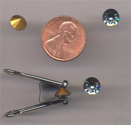 24 VINTAGE AUSTRIAN BLACK DIAMOND 7mm RHINESTONES