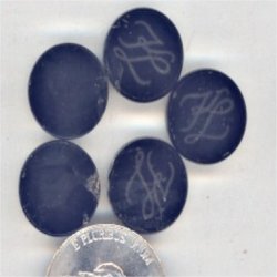 6 KARL LARGERFELD KL ROUND GLASS 13mm INTAGLIOS