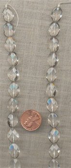 6 VINTAGE GENUINE ROCK CRYSTAL.OVAL 14x10mm BEADS
