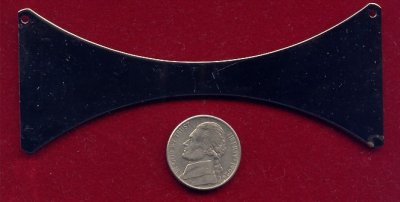 2 VINTAGE SILVER BOW 2 HOLE FLAT 4" PENDANTS