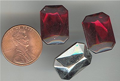 12 VINTAGE RUBY 18x13mm OCTAGON SMOOTH DOME GEM JEWELS