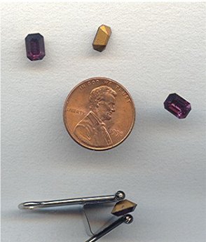 24 VINTAGE AUSTRIAN AMETHYST 7X5MM OCTAGON GEM JEWELS