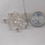 24 VINTAGE CRYSTAL ASST GLASS BICONE FACETED BEADS