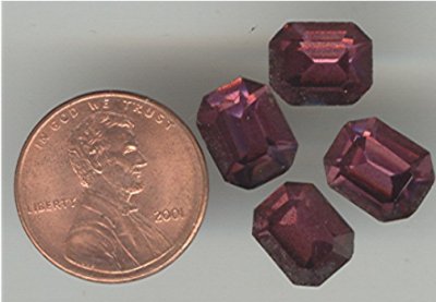 (image for) 10 VINTAGE AMETHYST 10X8mm OCTAGON GEMS