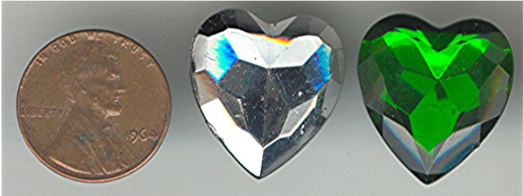 3 VINTAGE JONQUIL 21X18mm GLASS TRAPEZOID JEWELS - Click Image to Close
