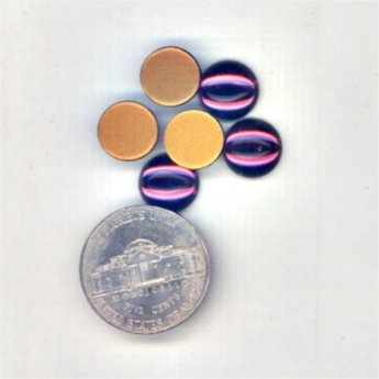 12 VINTAGE AUSTRIAN AMETHYST 10mm ROUND CABOCHON