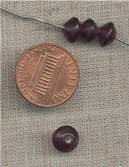 200 VINTAGE GLASS 8x5m. AMETHYST SAUCER BEADS