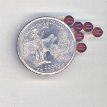 (image for) 200 VINTAGE GLASS TOPAZ 4mm BALLOTINI BALLS