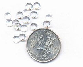 12 VINTAGE AUSTRIAN CRYSTAL 5mm ROUND SPINEL FLAT BACK TILES