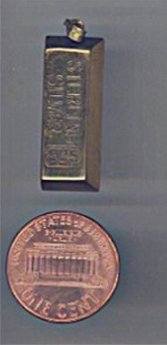 (image for) 7 VINTAGE BRASS BAR 925 STERLING SILVER STAMPED CHARM - 2 SIZES