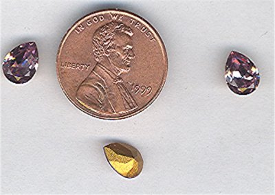 24 VINTAGE AUSTRIAN LIGHT AMETHYST 8X6MM TEAR GEMS