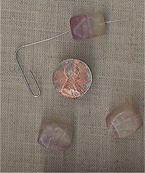 5 VINTAGE GENUINE FLUORITE 13mm. To 16mm. BAROQUE NUGGET BEADS