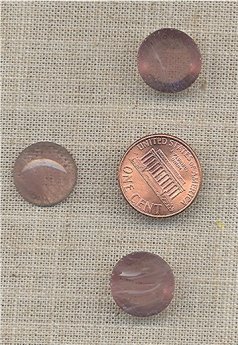 (image for) 14 VINTAGE GLASS AMETHYST MARBLED 15mm ROUND CABOCHONS