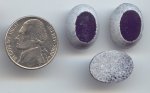 18 VINTAGE PURPLE TRANSLUCENT WHITE 18X13MM OVAL CABS