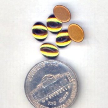 36 VINTAGE AUSTRIAN TOPAZ 8X6mm CABOCHON