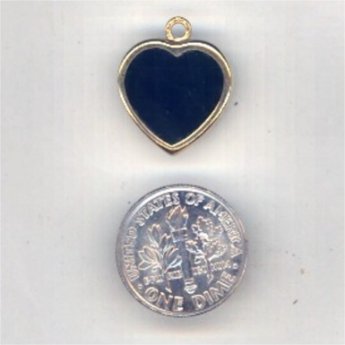 1 VINTAGE GENUINE JADE GOLD 18mm HEART CHARM