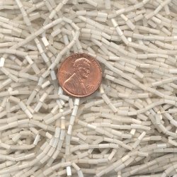 500 VINTAGE GLASS PEARL 4X1MM TUBE BEADS