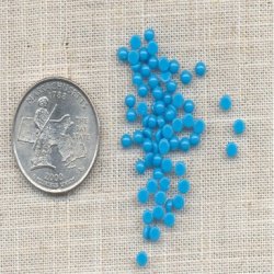 200 VINTAGE TURQUOISE BLUE 3mm ROUND SMOOTH DOME TOP CABOCHONS