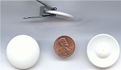 10 VINTAGE GLASS CHALK WHITE 30mm ROUND CABOCHONS
