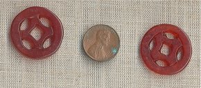 1 VINTAGE GENUINE CORNELIAN TRIBAL CROSS ROUND PLAQUE