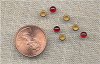 100 VINTAGE GLASS RUBY 4mm ROUND CABOCHONS