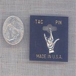 1 VINTAGE SILVER I LOVE YOU HAND SIGN TAC PIN