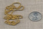 1 VINTAGE GOLD ROPE CHAIN SPRING CLASP 24" NECKLACE