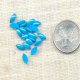 100 VINTAGE TURQUOISE 8X4mm. NAVETTE CABOCHONS