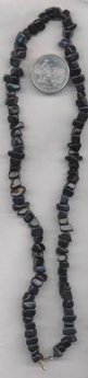 36 VINTAGE GENUINE BLACK ONYX 10X9mm NUGGET BEADS