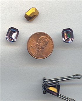 12 VINTAGE AUSTRIAN AMETHYST 10X8MM OCTAGON GEMS