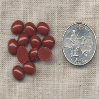 50 VINTAGE CORNELIAN 10X8mm. OVAL DOME CABOCHONS