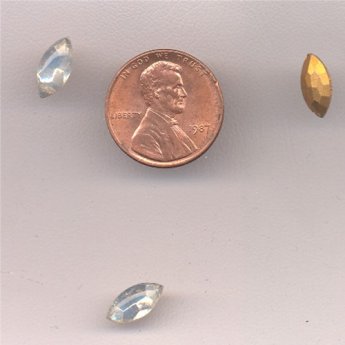 24 VINTAGE GLASS CRYSTAL 10X5MM NAVETTE GEM JEWELS