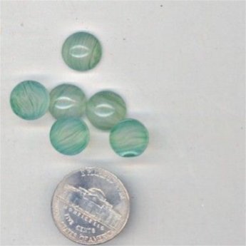(image for) 20 VINTAGE JADE MARBLE 10mm RD GLASS DOME CABOCHONS