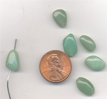 (image for) 12 VINTAGE GENUINE AMAZONITE 12X8mm OVAL NUGGET BEADS