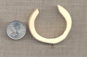 1 VINTAGE GENUINE BONE 3/4 OPEN CIRCLE 55mm PENDANTS