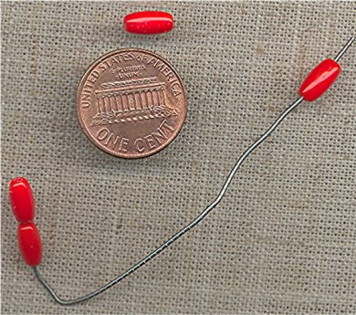 100 VINTAGE GLASS 9x4mm CHERRY REDS OVAL BEADS