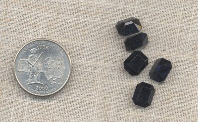 24 VINTAGE AUSTRIAN JET 10X8mm OCTAGON JEWELS
